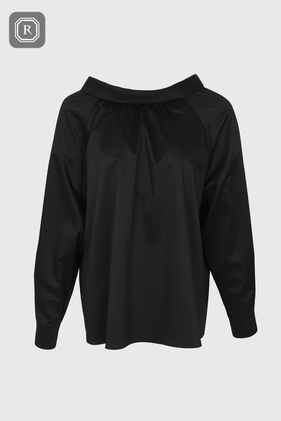 [RFSBL09BK] Back collar blouse